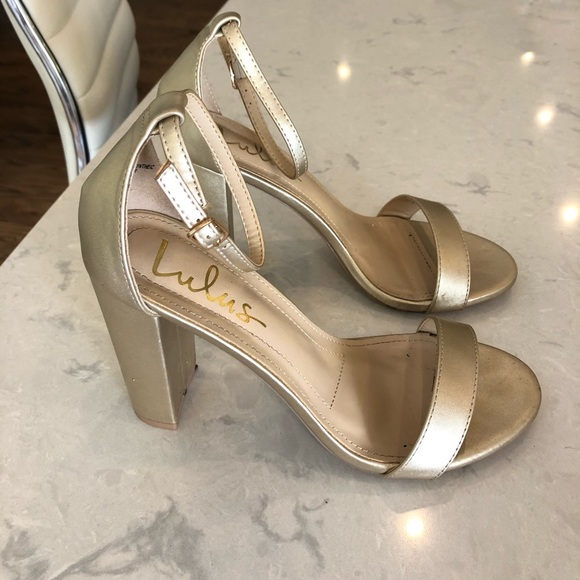 Lulu's Shoes - gold chunky heel Lulu's Shoes - gold chunky heel
